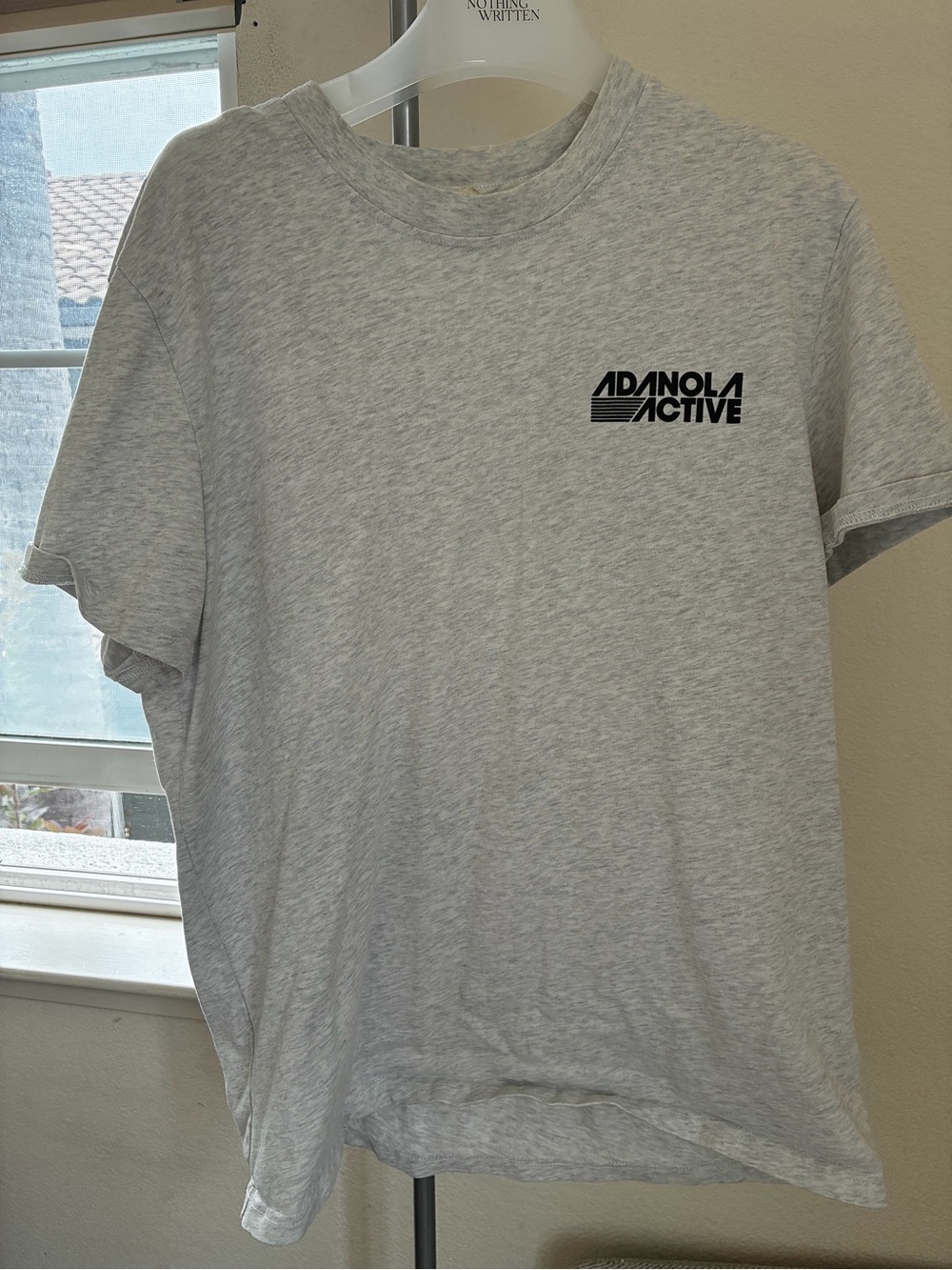 Adanola Active Light Heather Gray Logo Tee